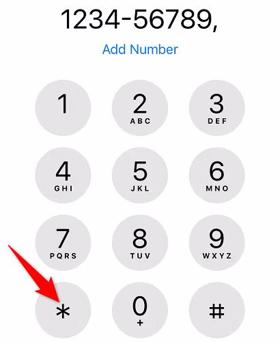 marcar una extensión telefónica en iPhone