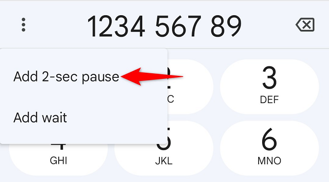 Marcar una extensión en un teléfono Android