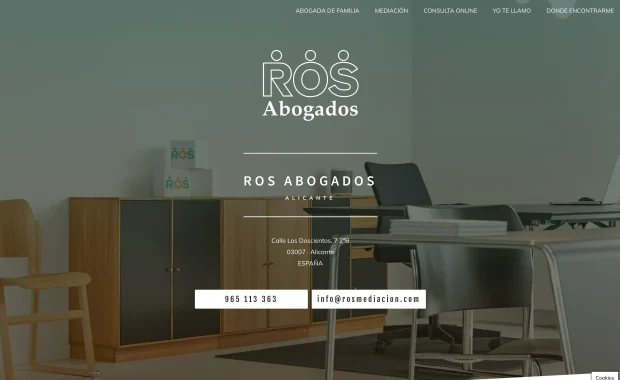Diseño Web de Ros Mediación, página de Mediadores y Abogados